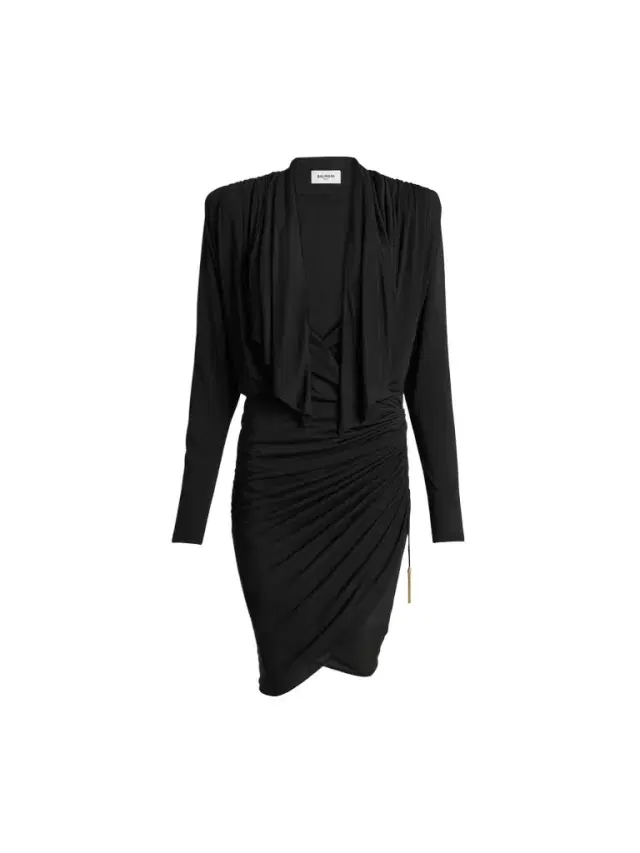 Balmain Draped flowing jersey dress