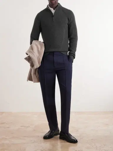 Zegna Oasi Cashmere Half-Zip Sweater - Men | Thumbnail 2 Zegna Oasi Cashmere Half-Zip Sweater - Men | Thumbnail 2
