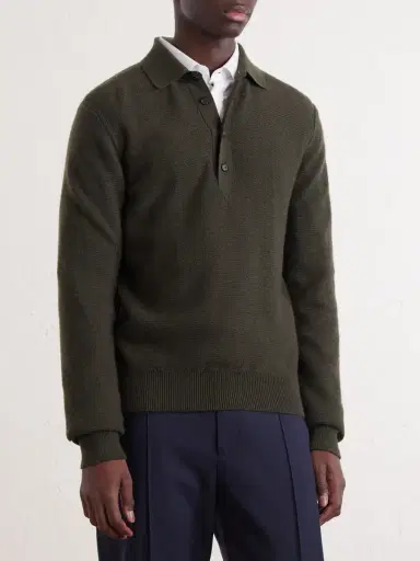Zegna Oasi Cashmere Polo Shirt - Men | Thumbnail 3 Zegna Oasi Cashmere Polo Shirt - Men | Thumbnail 3