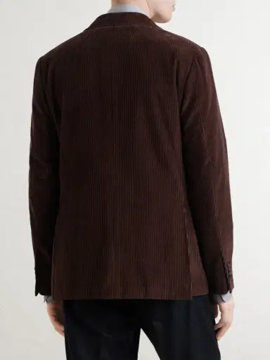 Canali Double-Breasted Cotton-Corduroy Blazer - Men | Thumbnail 4 Canali Double-Breasted Cotton-Corduroy Blazer - Men | Thumbnail 4