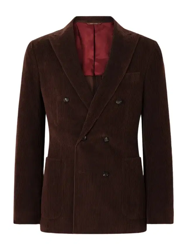 Canali Double-Breasted Cotton-Corduroy Blazer - Men