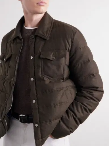 HERNO Quilted Flannel Down Jacket - Men | Thumbnail 6 HERNO Quilted Flannel Down Jacket - Men | Thumbnail 6