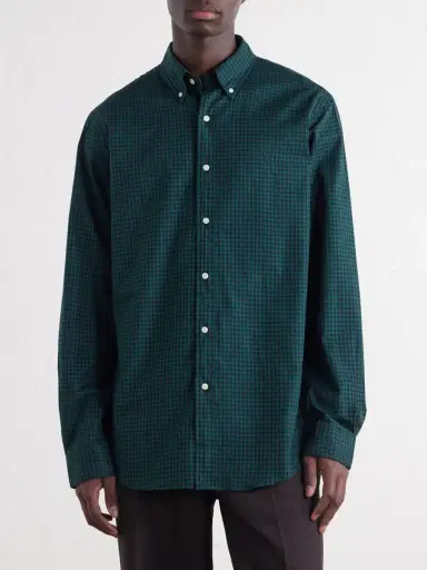 Polo Ralph Lauren Button-Down Collar Checked Cotton Shirt - Men | Thumbnail 3