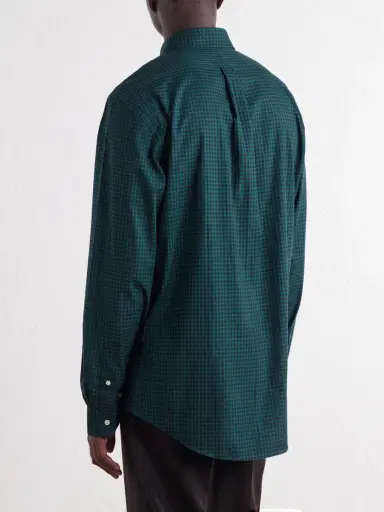 Polo Ralph Lauren Button-Down Collar Checked Cotton Shirt - Men | Thumbnail 4