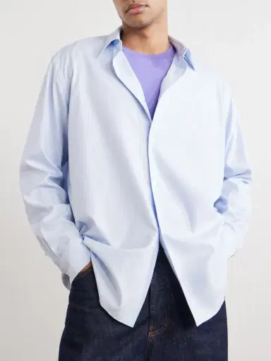 Auralee Finx Cotton-Poplin Shirt - Men | Thumbnail 5