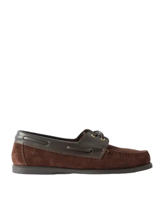 MORJAS Leather-Trimmed Suede Boat Shoes - Men
