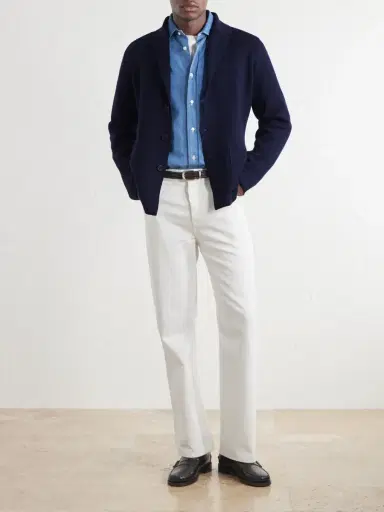 Inis Meáin Pub Merino Wool, Cotton and Cashmere-Blend Cardigan - Men | Thumbnail 2 Inis Meáin Pub Merino Wool, Cotton and Cashmere-Blend Cardigan - Men | Thumbnail 2