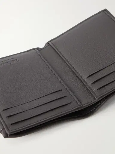 Zegna Logo-Embellished Full-Grain Leather Wallet - Men | Thumbnail 4
