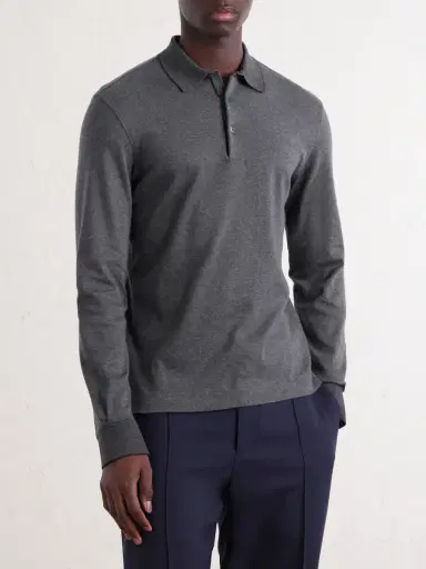 Zegna Cotton Polo Shirt - Men | Thumbnail 3 Zegna Cotton Polo Shirt - Men | Thumbnail 3