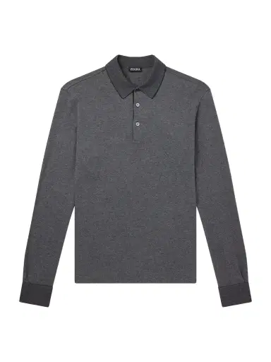 Zegna Cotton Polo Shirt - Men | Thumbnail 1 Zegna Cotton Polo Shirt - Men | Thumbnail 1