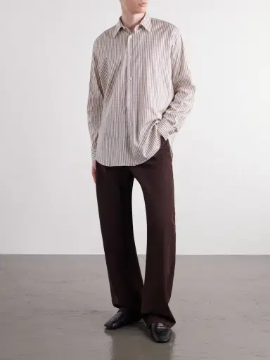 Auralee Striped Cotton and Silk-Blend Shirt - Men | Thumbnail 2