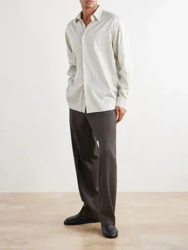 Auralee Striped Cotton and Silk-Blend Shirt - Men | Thumbnail 2