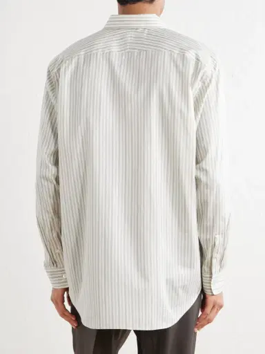 Auralee Striped Cotton and Silk-Blend Shirt - Men | Thumbnail 4