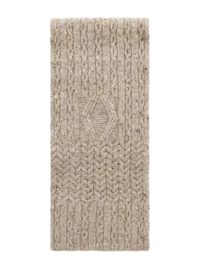 Inis Meáin Cable-Knit Donegal Merino Wool and Cashmere-Blend Scarf - Men