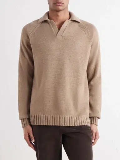Slowear Zanone Slim-Fit Virgin Wool Polo Sweater - Men | Thumbnail 3