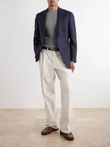 Slowear Zanone Slim-Fit Ribbed Wool Sweater - Men | Thumbnail 2