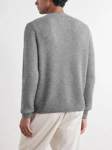 Slowear Zanone Slim-Fit Ribbed Wool Sweater - Men | Thumbnail 4