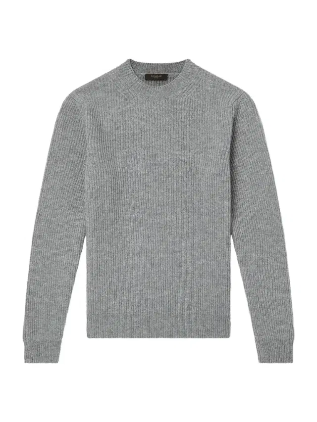 Slowear Zanone Slim-Fit Ribbed Wool Sweater - Men