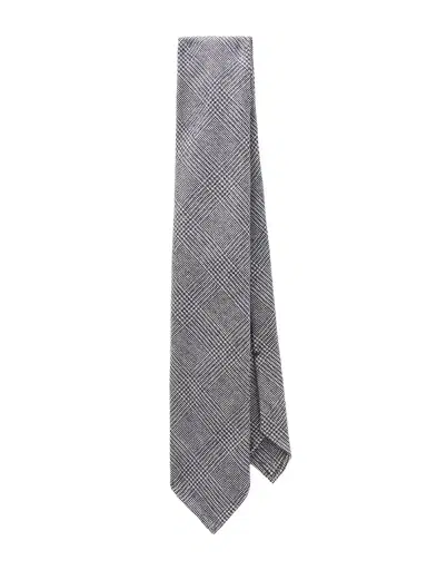 De Petrillo 8cm Prince of Wales Wool Tie - Men | Thumbnail 1