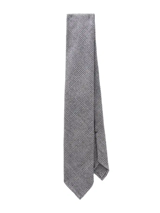 De Petrillo 8cm Prince of Wales Wool Tie - Men
