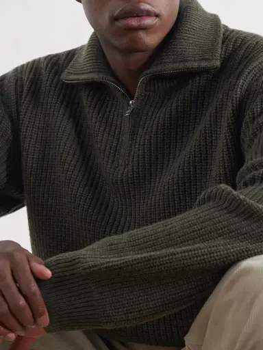 A.P.C. Virgin Wool Half-Zip Sweater - Men | Thumbnail 5