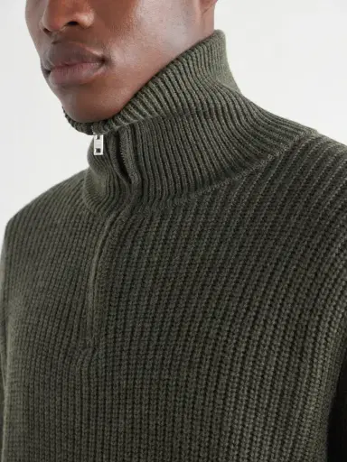 A.P.C. Virgin Wool Half-Zip Sweater - Men | Thumbnail 6