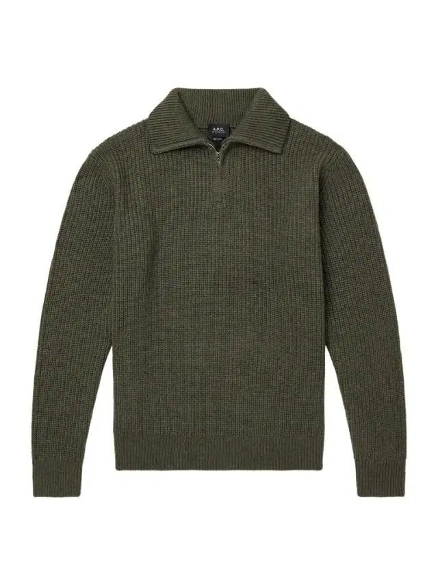 A.P.C. Virgin Wool Half-Zip Sweater - Men