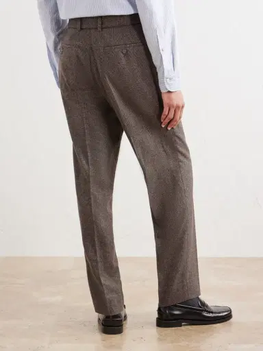 OFFICINE GÉNÉRALE Hoche Tapered Belted Houndstooth Virgin Wool Trousers - Men | Thumbnail 4