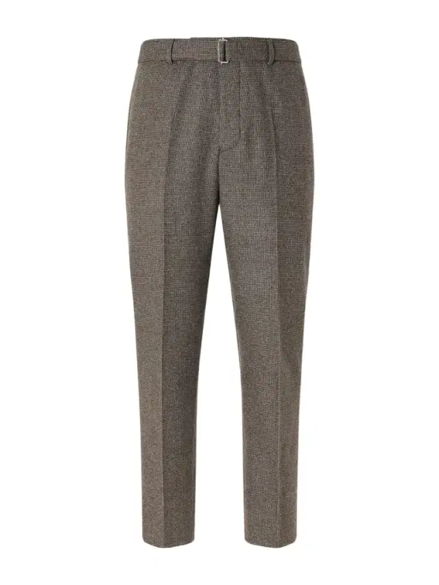 OFFICINE GÉNÉRALE Hoche Tapered Belted Houndstooth Virgin Wool Trousers - Men