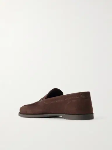 John Lobb Pace Nubuck Loafers - Men | Thumbnail 4