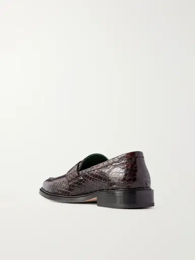 Vinny's Townee Vale Snake-Effect Leather Loafers - Men | Thumbnail 4