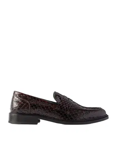 Vinny's Townee Vale Snake-Effect Leather Loafers - Men | Thumbnail 1