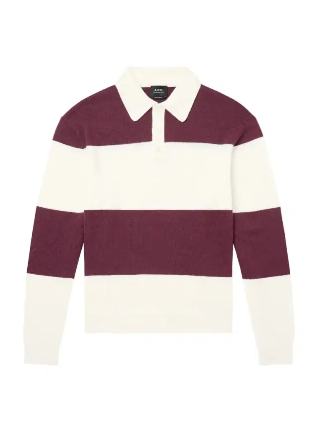 A.P.C. Logo-Embroidered Striped Virgin Wool Polo Sweater - Men