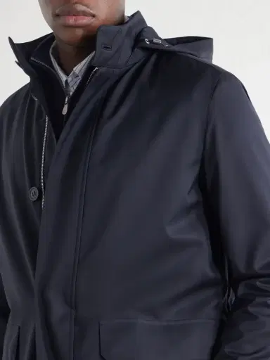 Zegna Twill Hooded Jacket - Men | Thumbnail 5 Zegna Twill Hooded Jacket - Men | Thumbnail 5