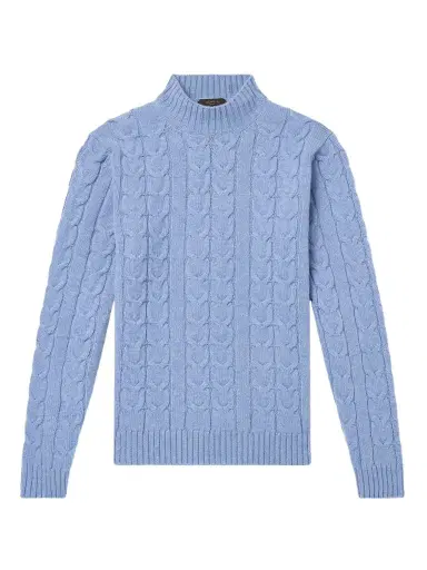Slowear Zanone Slim-Fit Cable-Knit Virgin Wool Sweater - Men | Thumbnail 1