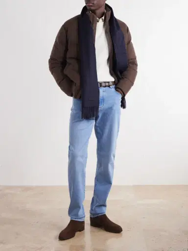 Zegna Fringed Cashmere Scarf - Men | Thumbnail 2