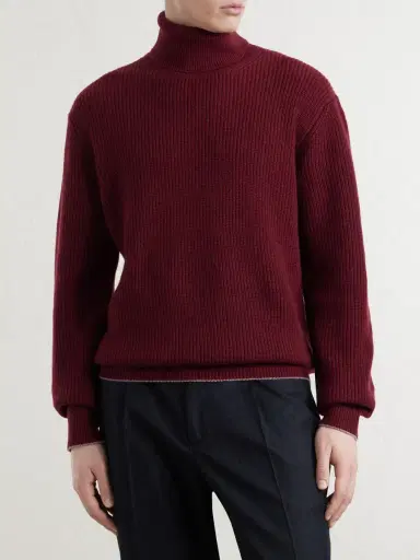 Canali Wool and Cashmere-Blend Rollneck Sweater - Men | Thumbnail 3