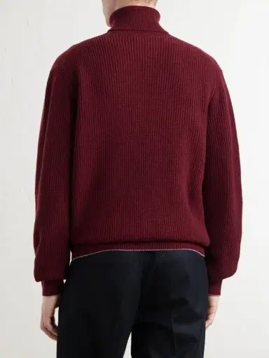 Canali Wool and Cashmere-Blend Rollneck Sweater - Men | Thumbnail 4
