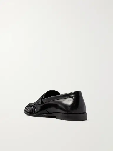 Vinny's Louee Gathered Leather Loafers - Men | Thumbnail 4