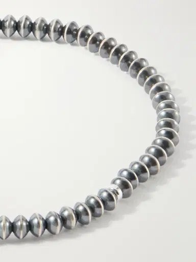 Mikia Sterling Silver, Black Diamond and Desert Pearl Beaded Bracelet - Men | Thumbnail 4 Mikia Sterling Silver, Black Diamond and Desert Pearl Beaded Bracelet - Men | Thumbnail 4