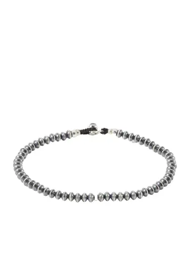 Mikia Sterling Silver, Black Diamond and Desert Pearl Beaded Bracelet - Men | Thumbnail 1 Mikia Sterling Silver, Black Diamond and Desert Pearl Beaded Bracelet - Men | Thumbnail 1
