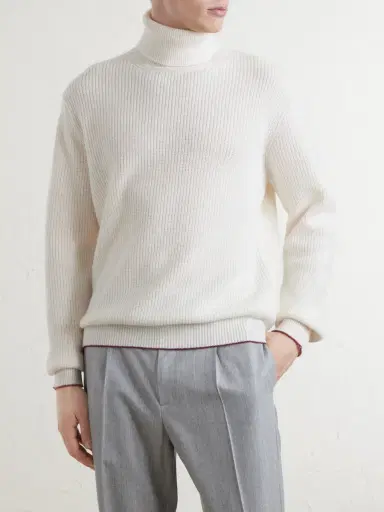 Canali Wool and Cashmere-Blend Rollneck Sweater - Men | Thumbnail 3