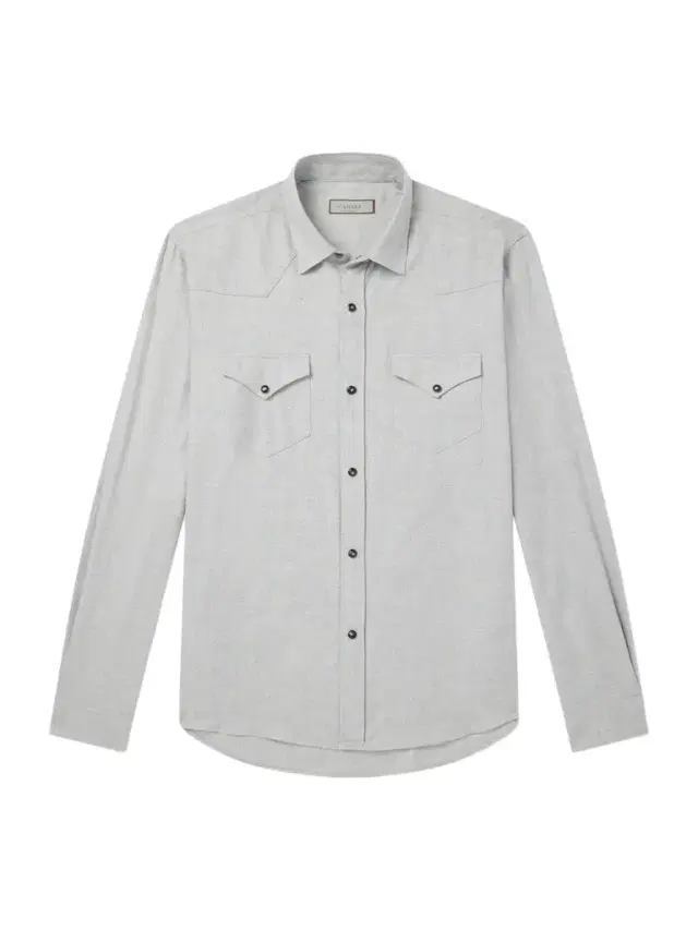Canali Lyocell and Cotton-Blend Herringbone Shirt - Men