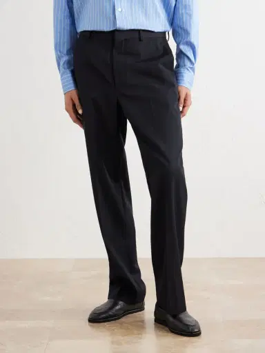 Auralee Straight-Leg Wool-Gabardine Trousers - Men | Thumbnail 3