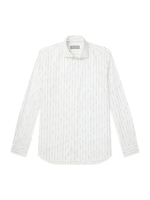 Canali Striped Cotton-Poplin Shirt - Men