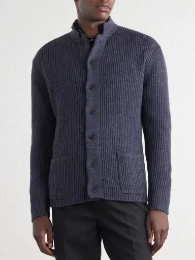 Inis Meáin Boatbuilder Wool and Linen-Blend Cardigan - Men | Thumbnail 3