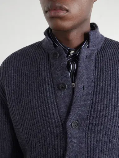 Inis Meáin Boatbuilder Wool and Linen-Blend Cardigan - Men | Thumbnail 5