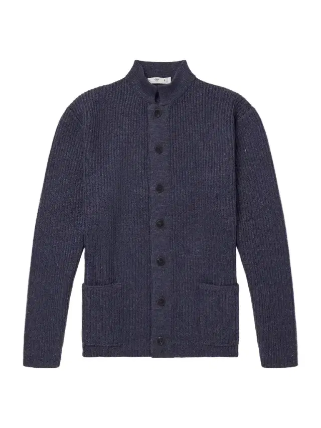 Inis Meáin Boatbuilder Wool and Linen-Blend Cardigan - Men
