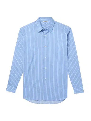 Auralee Striped Cotton and Silk-Blend Shirt - Men | Thumbnail 1