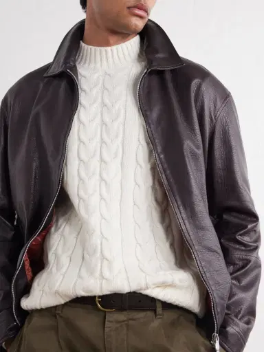 Slowear Zanone Slim-Fit Cable-Knit Virgin Wool Sweater - Men | Thumbnail 5